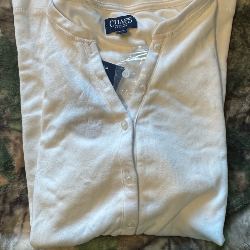 Chaps White Henley